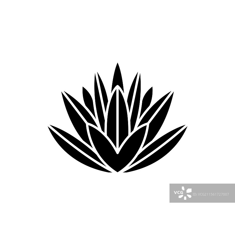 仙人掌沙漠植物剪影图标设计图片素材