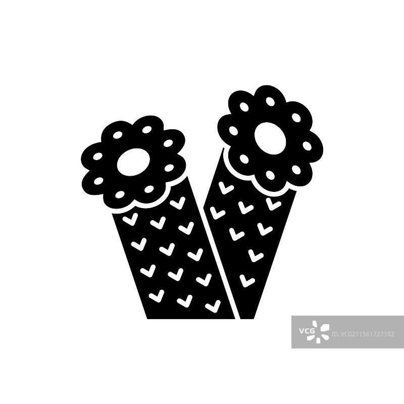 仙人掌沙漠植物剪影图标设计图片素材