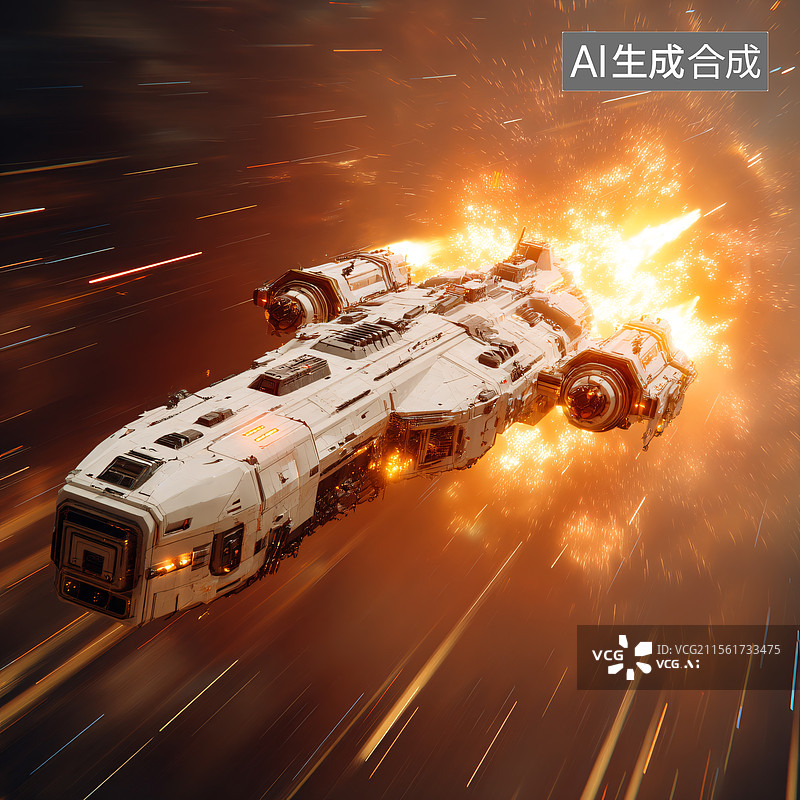 【AI数字艺术】太空战舰宇宙飞船图片素材