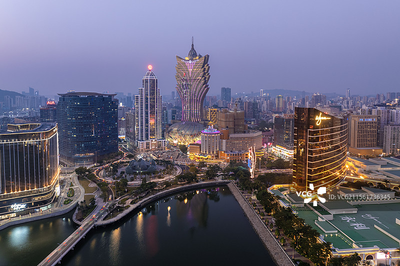 澳门半岛夜景图片素材