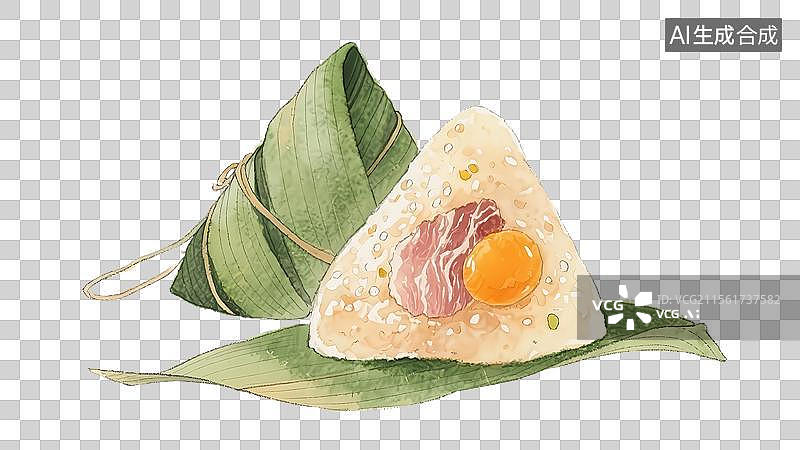 【AI数字艺术】端午节蛋黄肉粽图片素材
