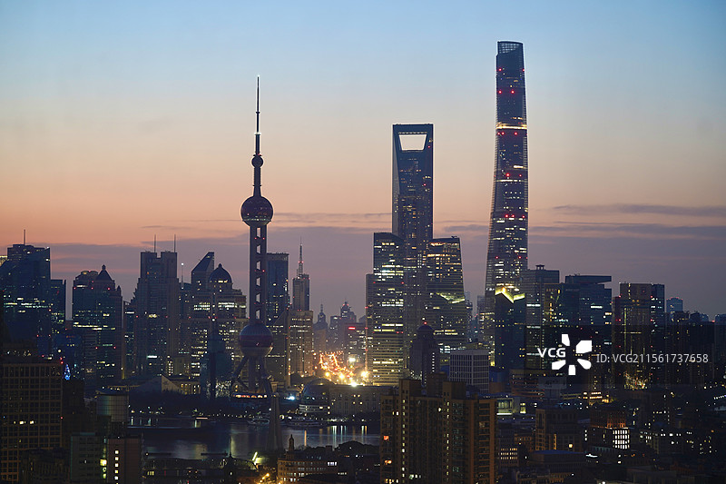 日出的上海图片素材