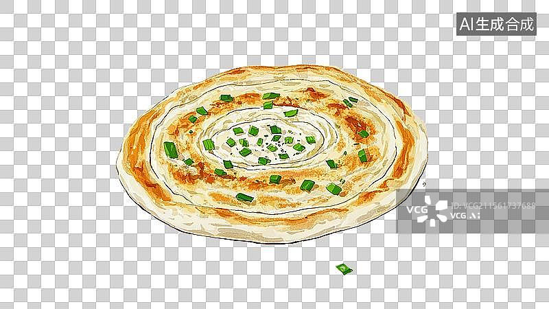 【AI数字艺术】葱油饼图片素材