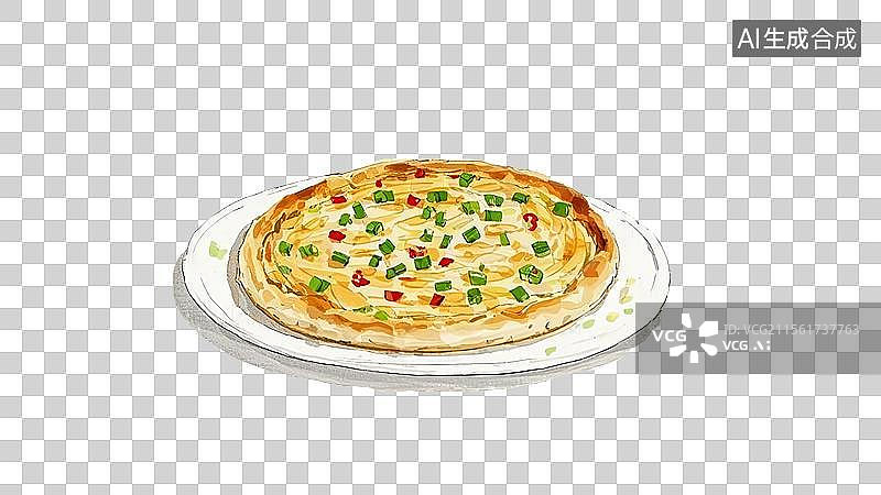 【AI数字艺术】葱油饼图片素材