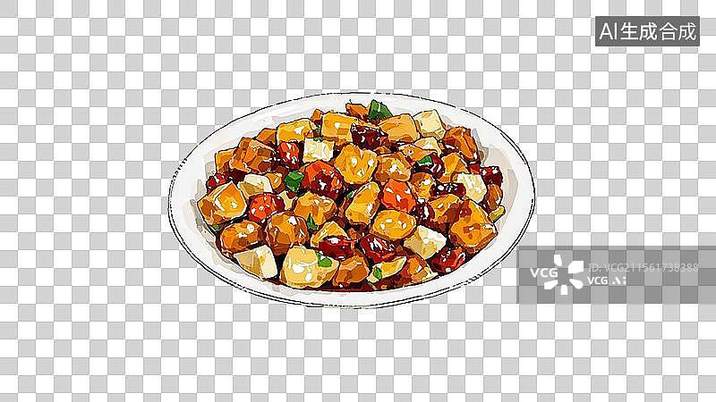 【AI数字艺术】宫保鸡丁图片素材