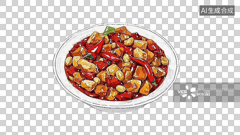 【AI数字艺术】宫保鸡丁图片素材