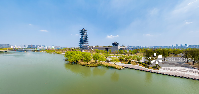 江苏，扬州市，中国大运河博物馆China Grand Canal Museum，运博，运河三湾景区图片素材