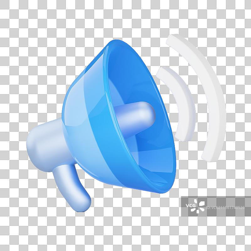 3d建模风格图标插画元素喇叭公告；通知图片素材