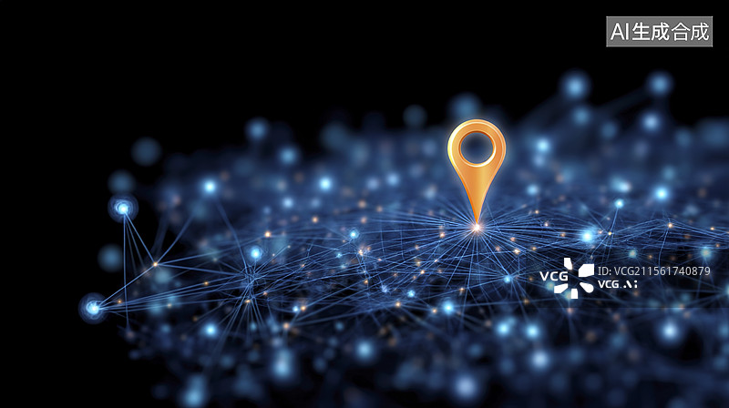 【AI数字艺术】全球定位网络连接图片素材
