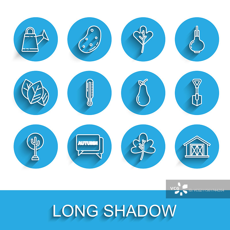 秋天的树木与对话气泡中的文字图片素材