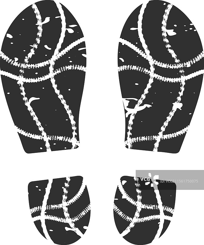 鞋印在白色表面上留下明显的痕迹图片素材