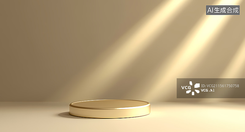 【AI数字艺术】奢华金色大理石展示台图片素材