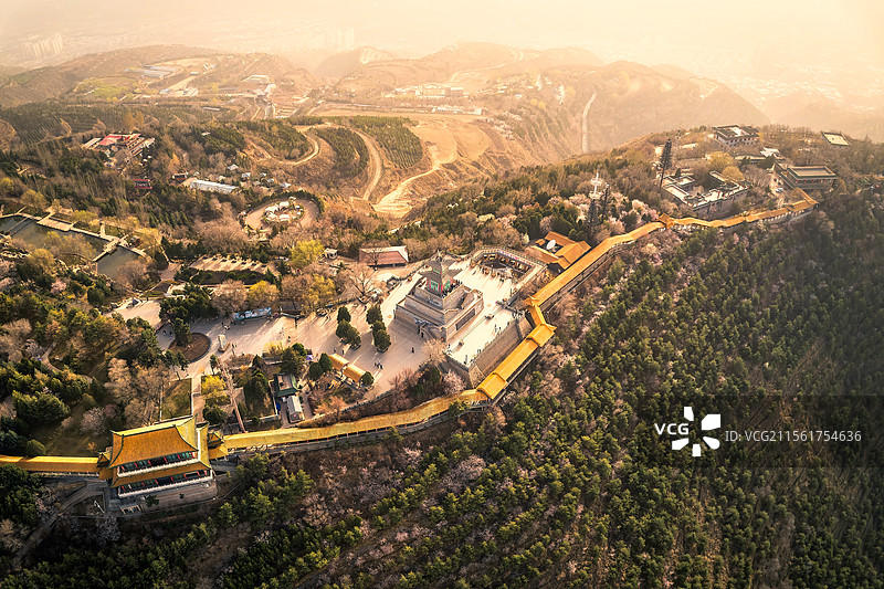 兰州三台阁夕阳图片素材