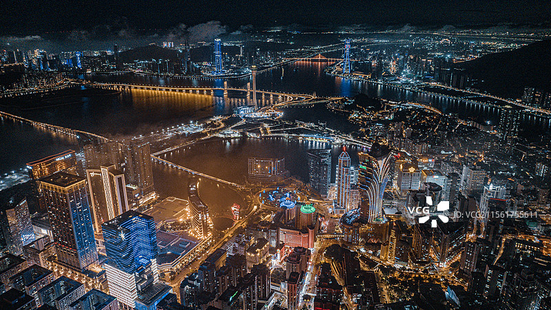 澳门大湾区城市夜景图片素材