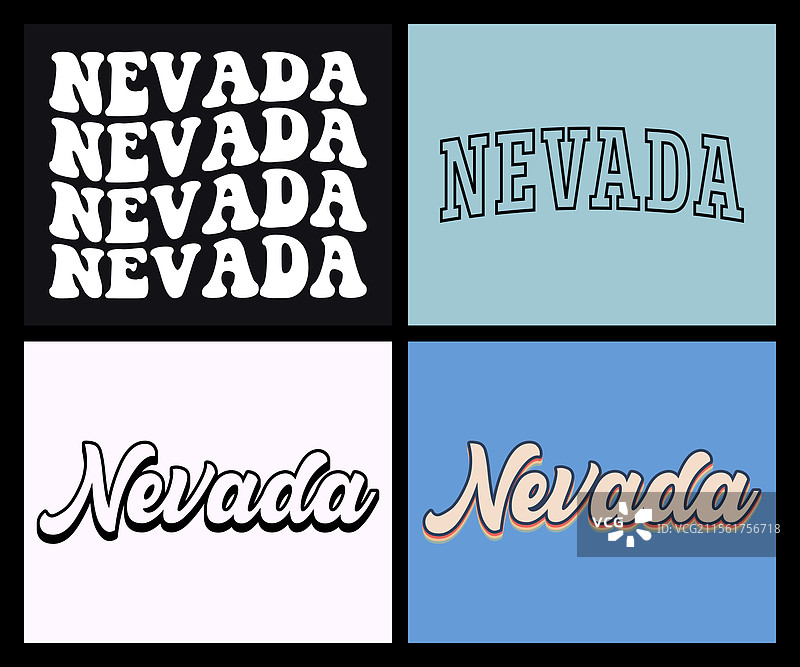 内华达州文字T恤设计图片素材