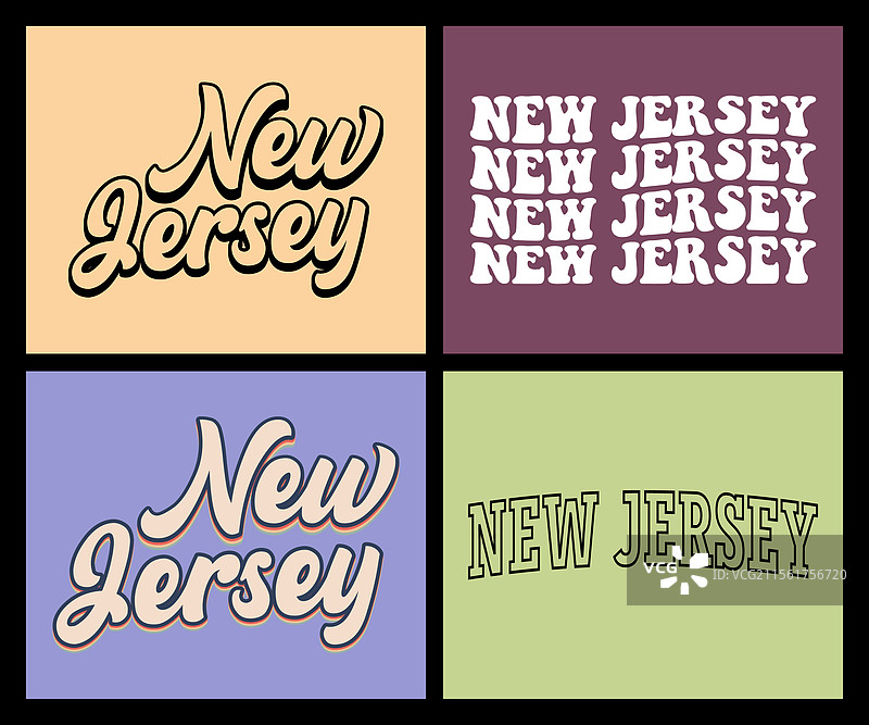 新泽西州T恤设计图片素材