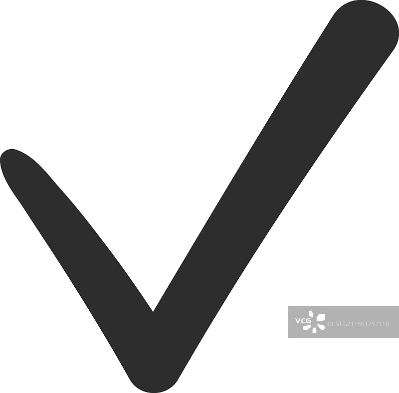 大型深灰色勾号确认批准图片素材