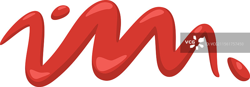 光滑的红色酱汁或番茄酱字母形成的图片素材