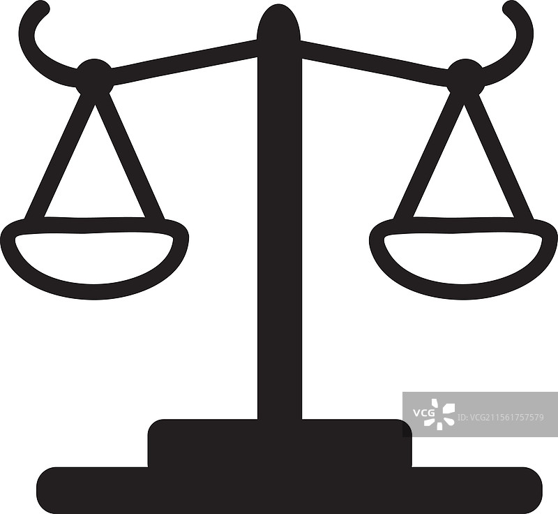 简单的平衡秤图标图片素材