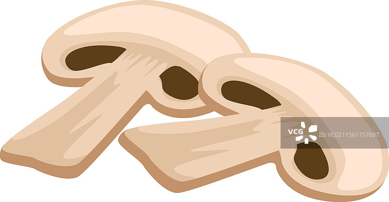 切开的香菇，露出内部图片素材