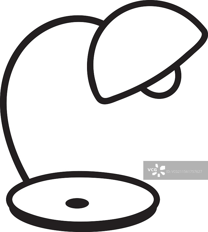 极简线条艺术描绘了一盏时尚的台灯图片素材