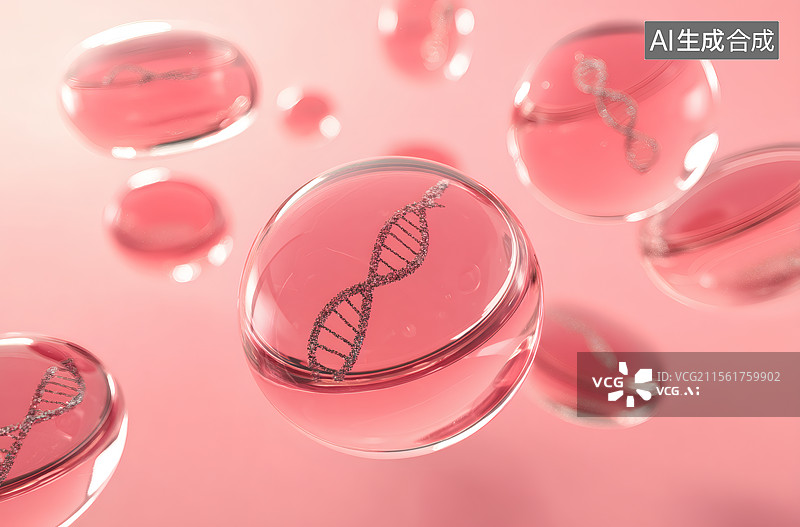 【AI数字艺术】分子细胞DNA图片素材