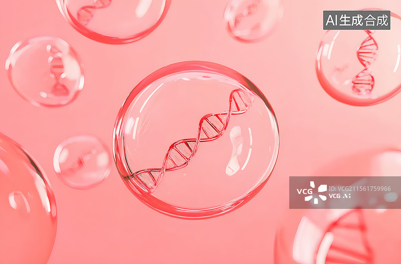 【AI数字艺术】分子细胞DNA图片素材