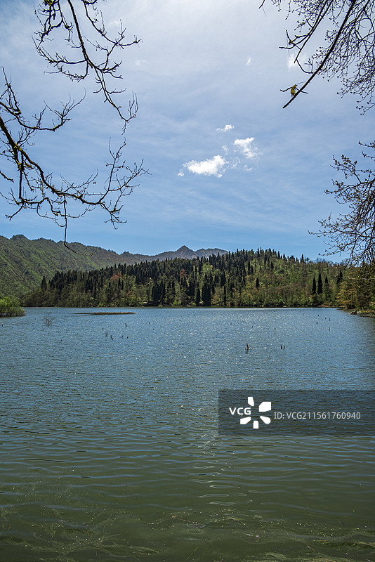 都江堰龙池国家森林公园龙池风光图片素材