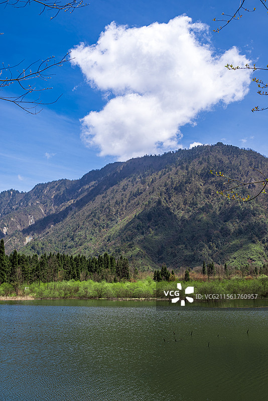 都江堰龙池国家森林公园龙池风光图片素材