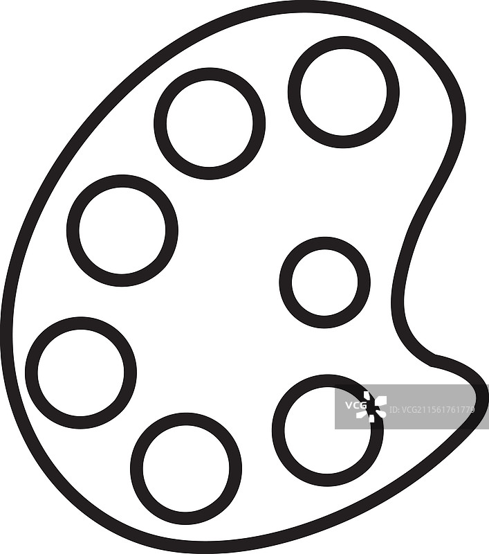 经典艺术家的调色板展示出鲜艳的色彩图片素材