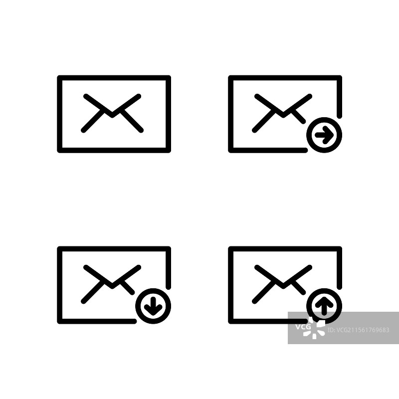 邮件图标集 邮件 邮件已发送图标 图标集图片素材