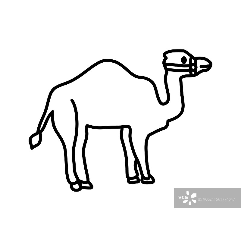 风格化的骆驼设计，象征着伊斯兰教的开斋节图片素材