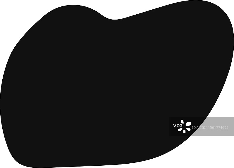 简单的极简黑色不规则圆形抽象图案图片素材