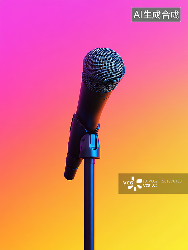 【AI数字艺术】麦克风图片素材