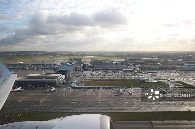 布鲁塞尔机场鸟瞰图片素材