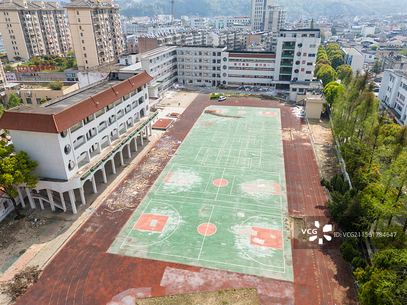 安徽省池州市东至县第三中学航拍图片素材
