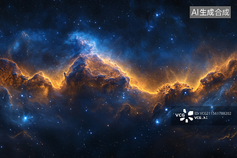 【AI数字艺术】璀璨的银河，太阳系，星云图片素材