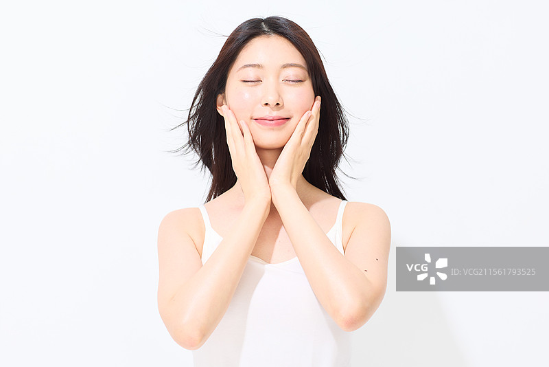 日本女性的美丽肖像图片素材