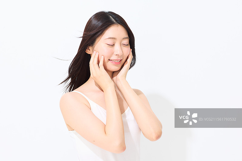 日本女性的美丽肖像图片素材