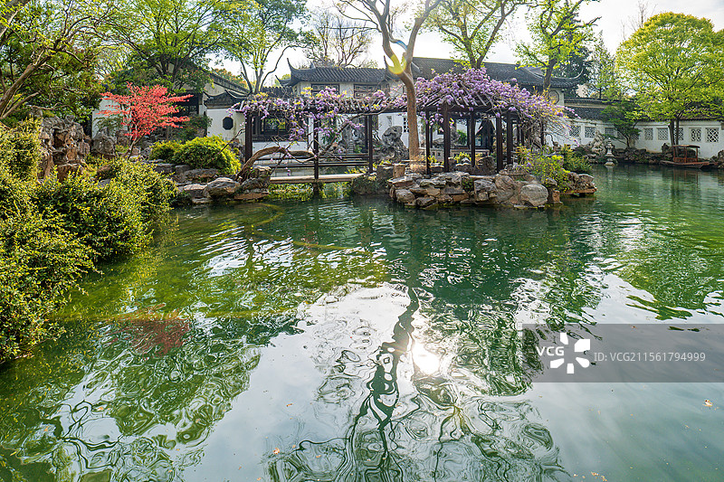 苏州留园小蓬莱图片素材