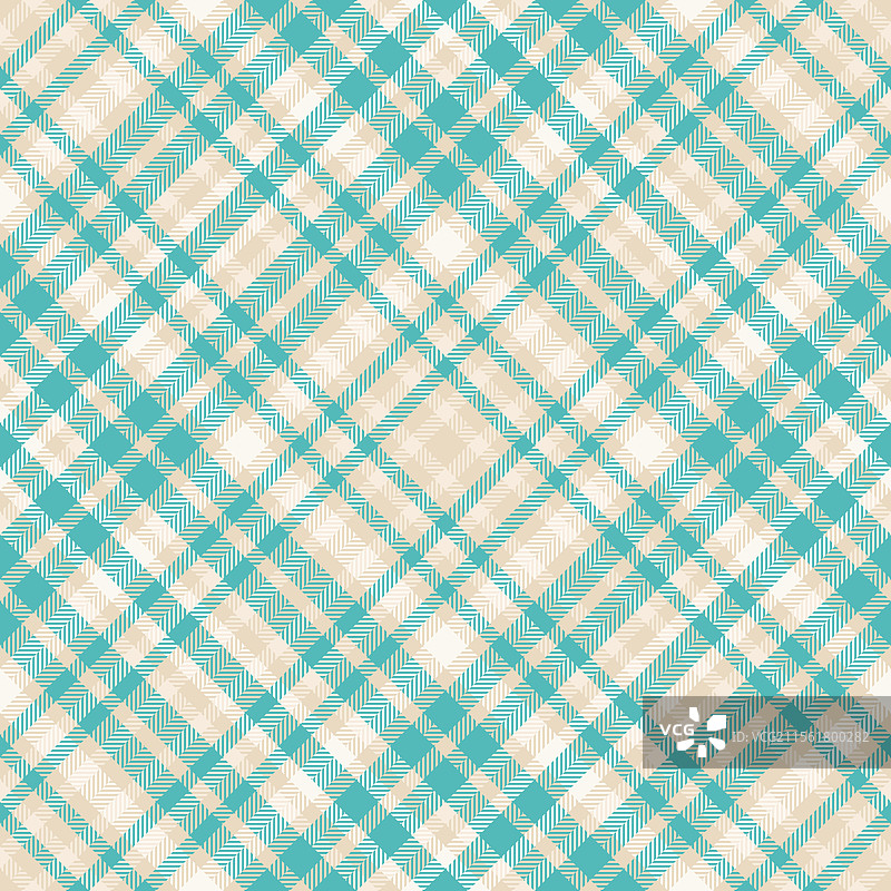 优雅的青色和米色格子图案，完美适合图片素材