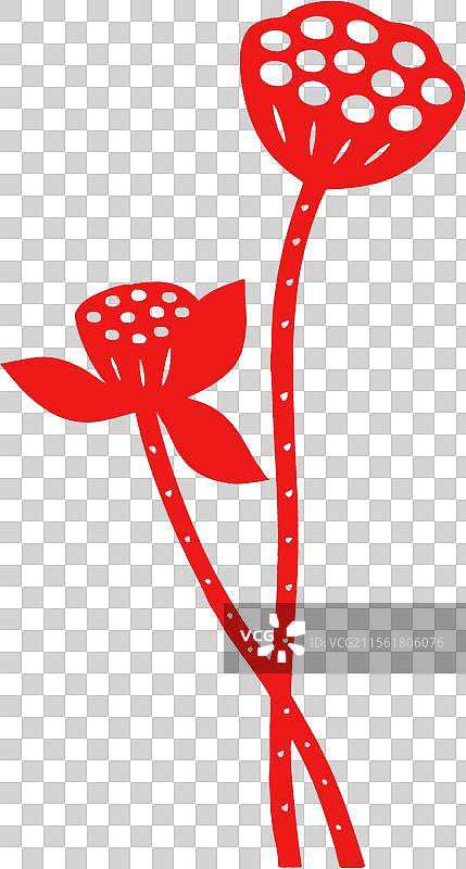 二十四节气非遗剪纸残荷图片素材