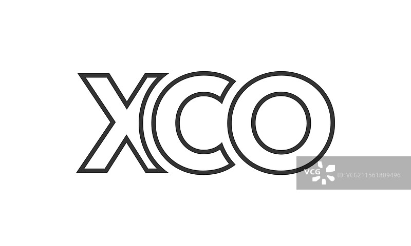 强大而现代的xco标志设计模板图片素材