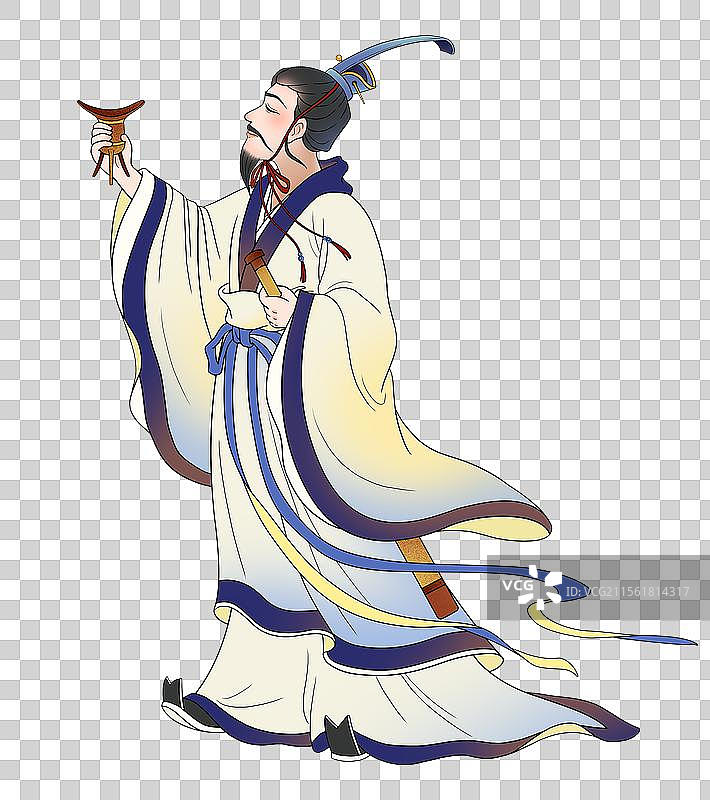 端午节屈原人物素材图片素材