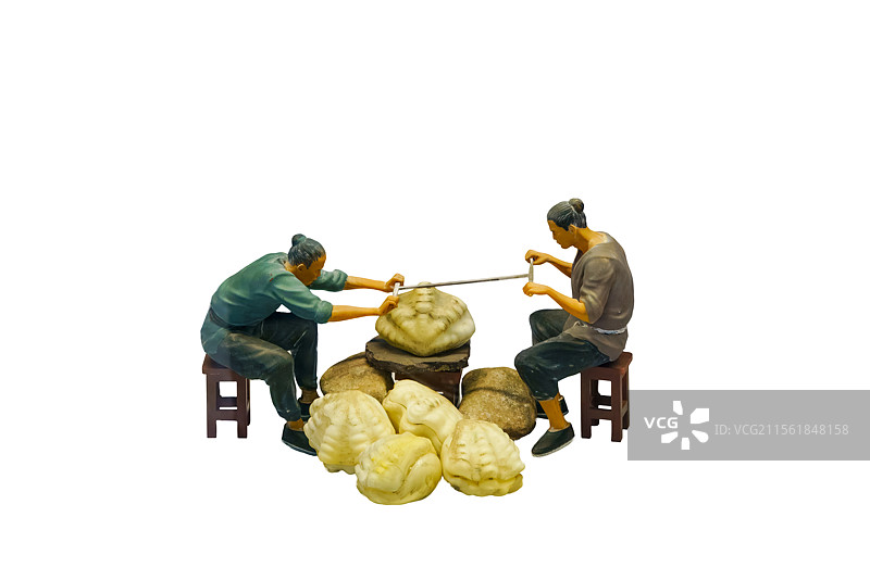 雕塑，砗磲加工工艺流程图图片素材