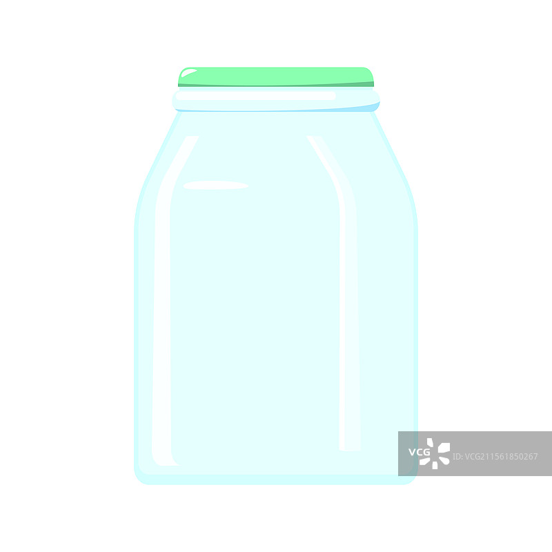 这个空的透明玻璃罐非常适合用来图片素材