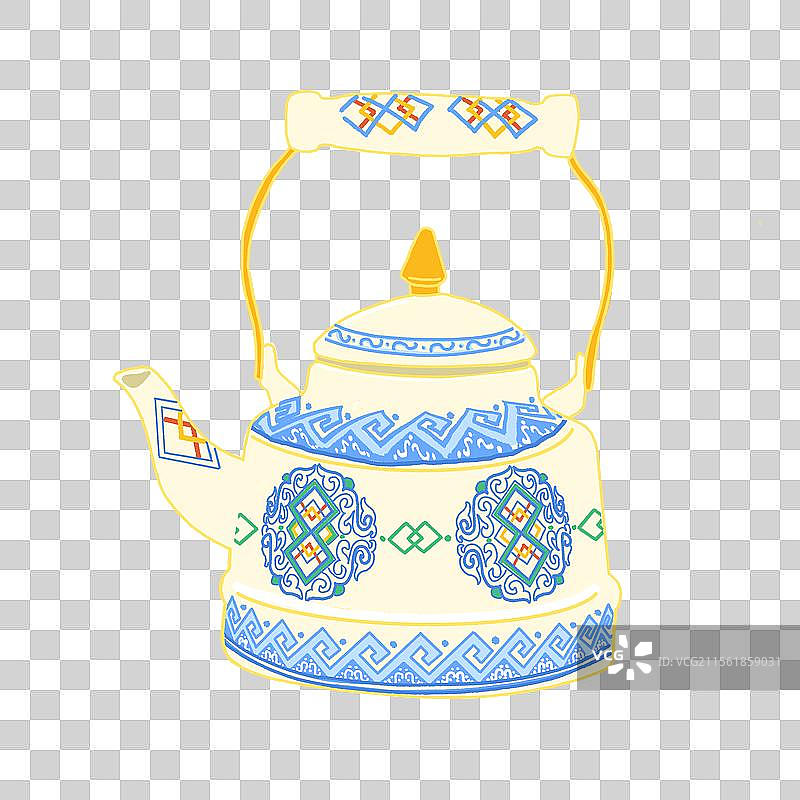 蒙古奶茶壶图片素材