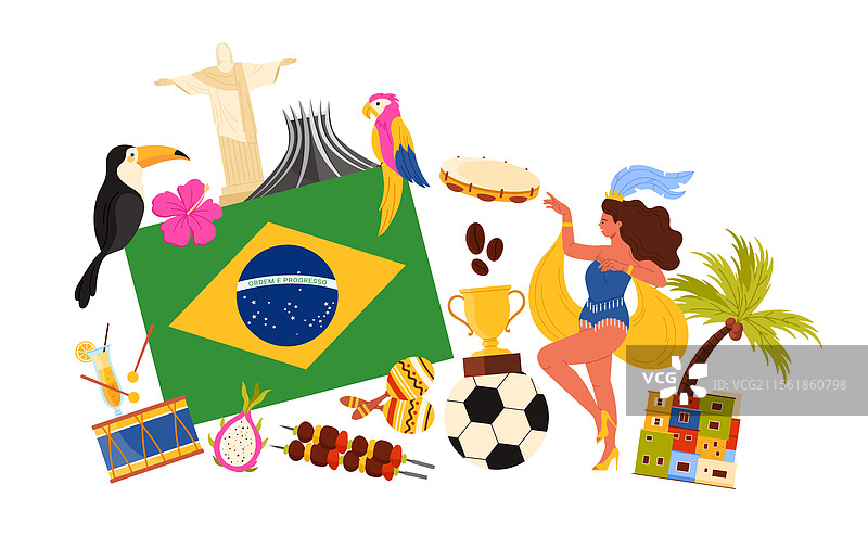 前往巴西，体验文化元素图片素材