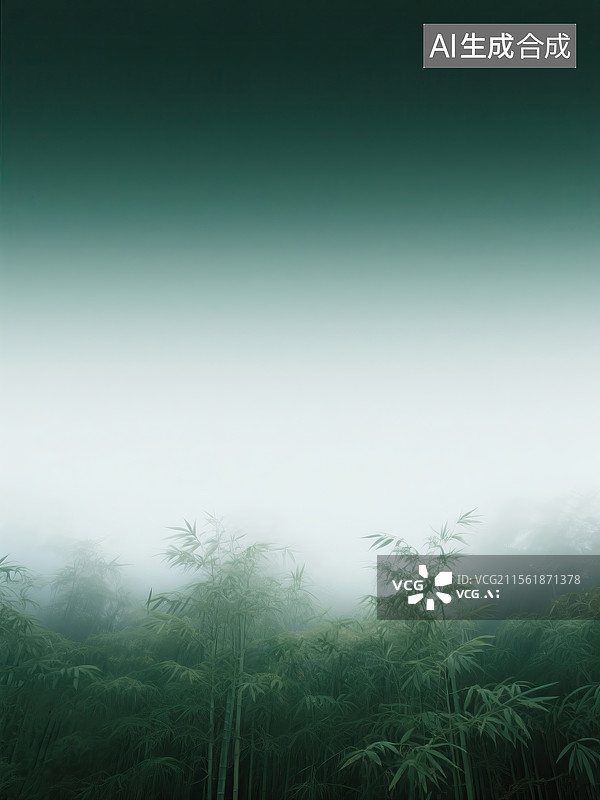 【AI数字艺术】中国风竹子手绘背景图片素材