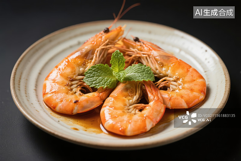 【AI数字艺术】中餐美食-油焖大虾图片素材